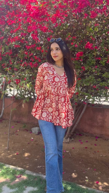 Alia V-Neck Short Kurti