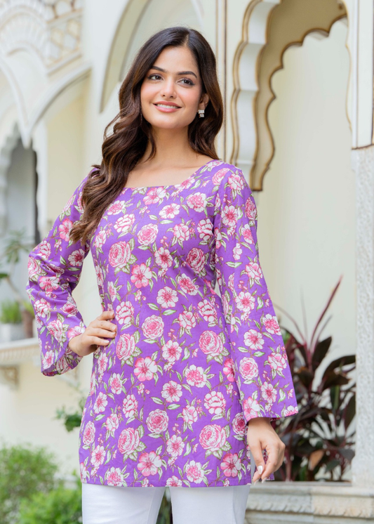 Heer Square-Neck Short Kurti