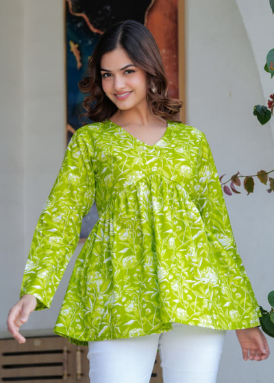 Alia V-Neck Short Kurti