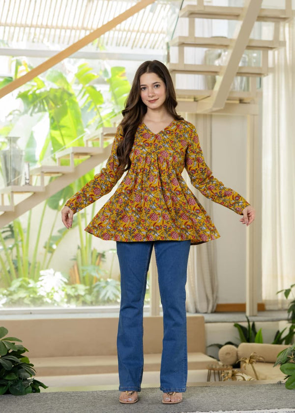 Alia V-Neck Short Kurti