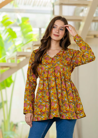 Alia V-Neck Short Kurti