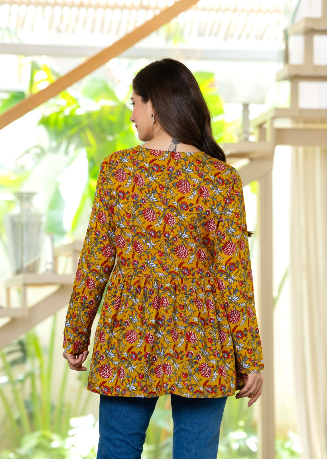Alia V-Neck Short Kurti