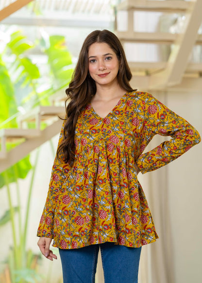 Alia V-Neck Short Kurti