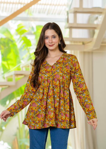 Alia V-Neck Short Kurti
