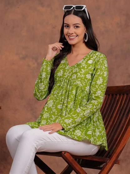 Alia V-Neck Short Kurti