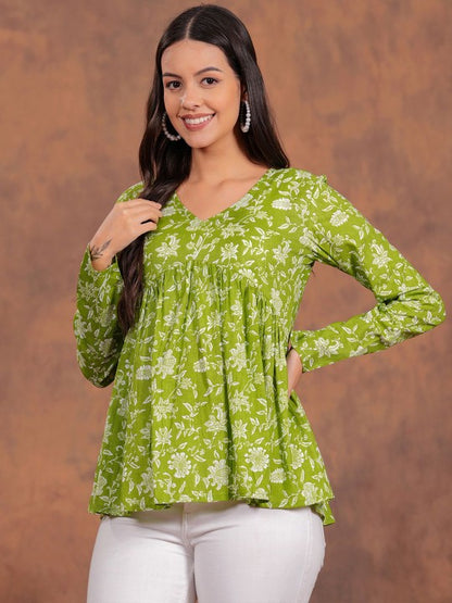 Alia V-Neck Short Kurti
