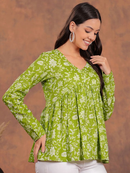 Alia V-Neck Short Kurti