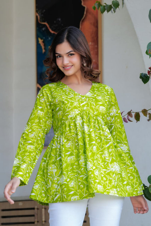 Alia V-Neck Short Kurti
