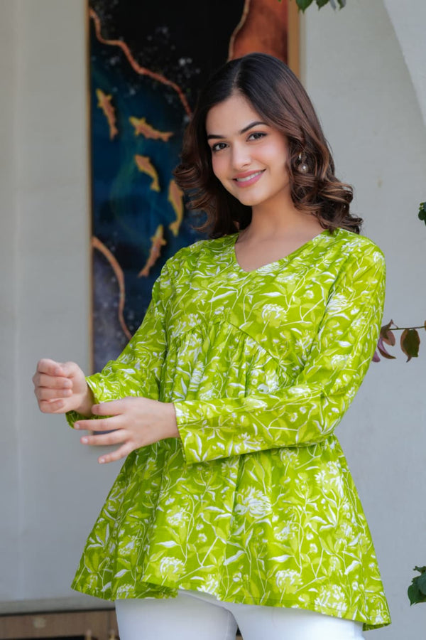 Alia V-Neck Short Kurti