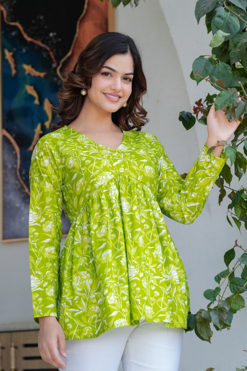 Alia V-Neck Short Kurti