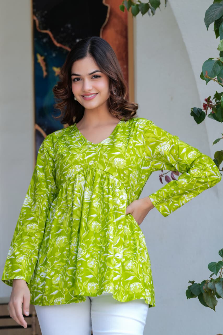Alia V-Neck Short Kurti