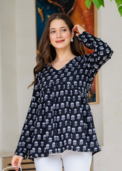 Alia V-Neck Short Kurti