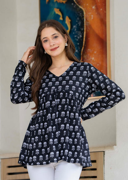 Alia V-Neck Short Kurti