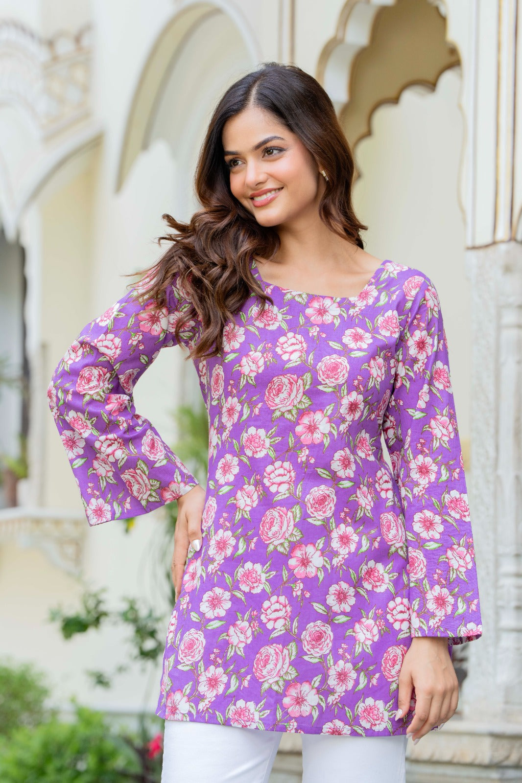 Heer Square-Neck Short Kurti