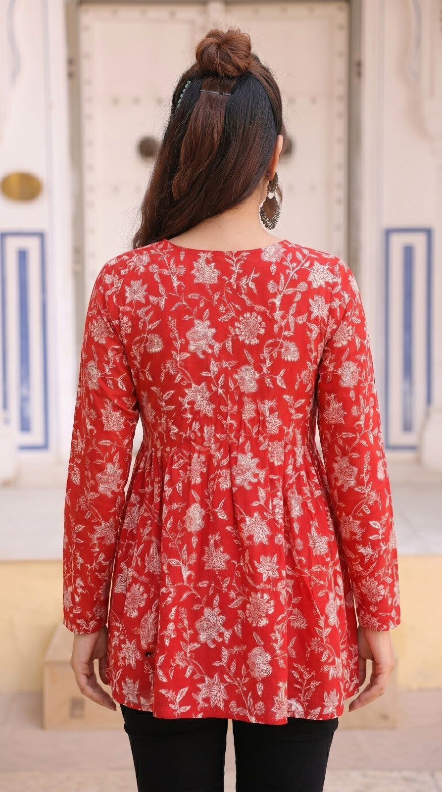 Alia V Neck Short Kurti