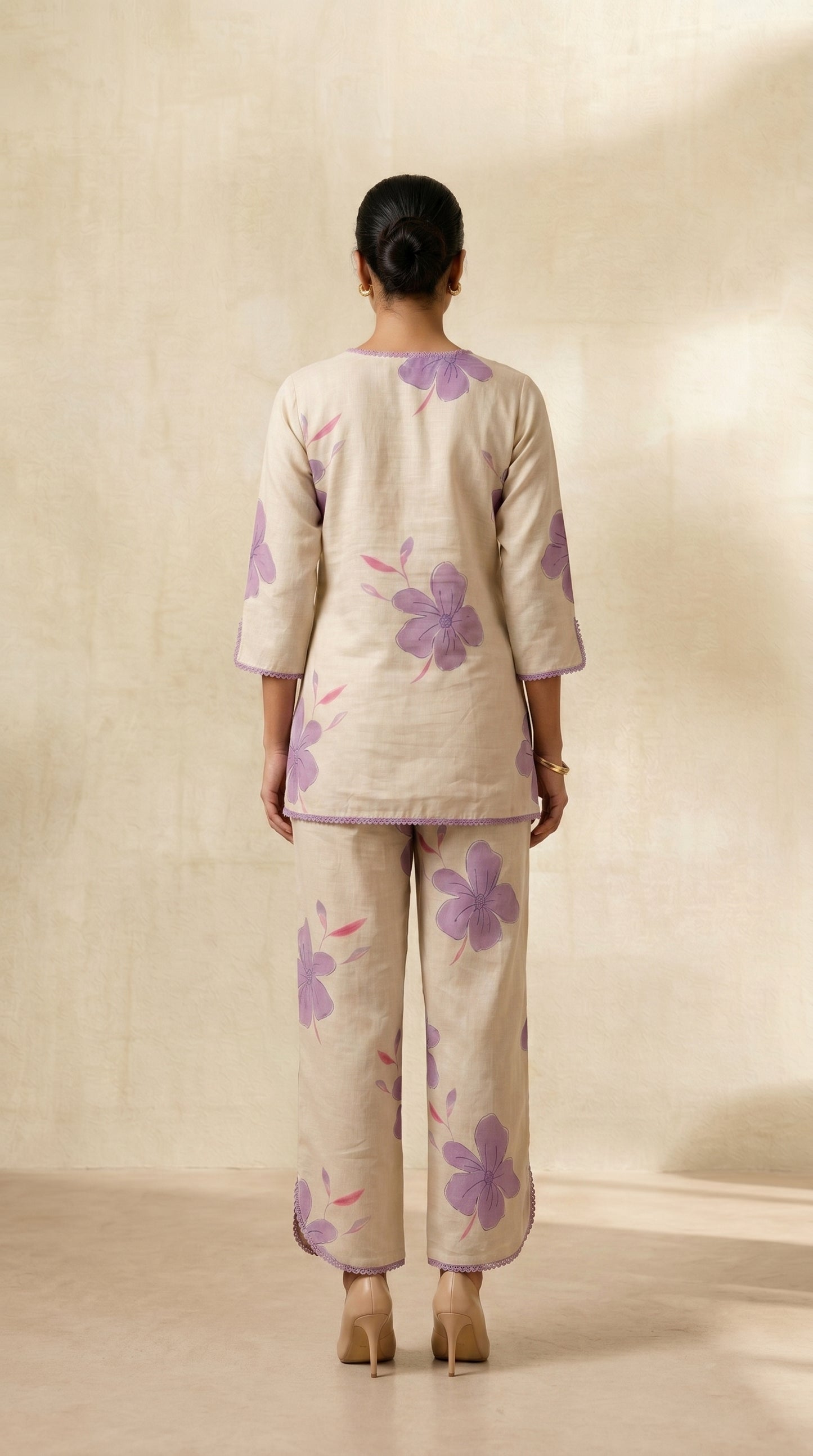 Beige Lavender Co-ord set