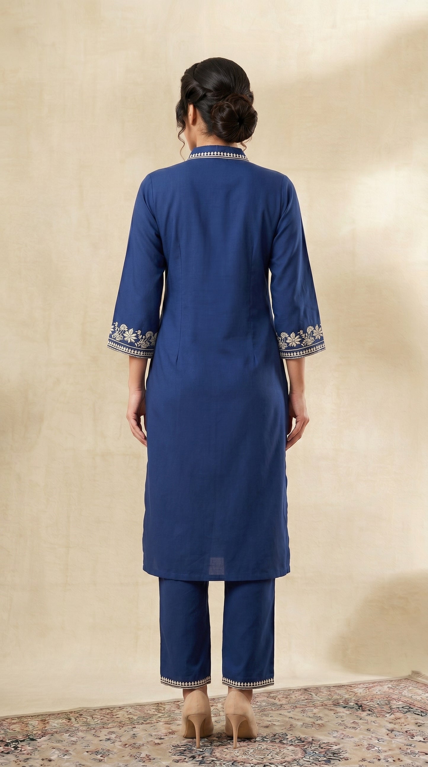 Double Pocket Embroidered Co-ord set
