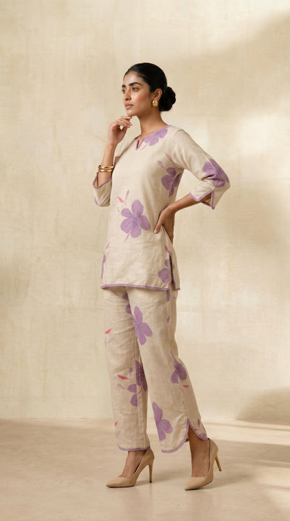 Beige Lavender Co-ord set